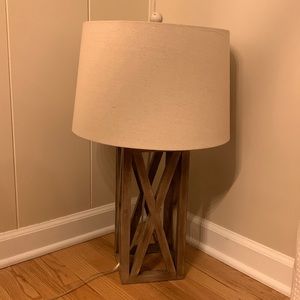 Threshold Wood base lamp